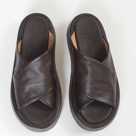 Marsèll Piattaforma Platform Sandals Brown Size 37 - Picture 1 of 3